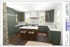 Rendering of kitchen extension by Paige Harrison using Chief Architect Premier X15