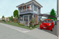 Residential design with detached carport
