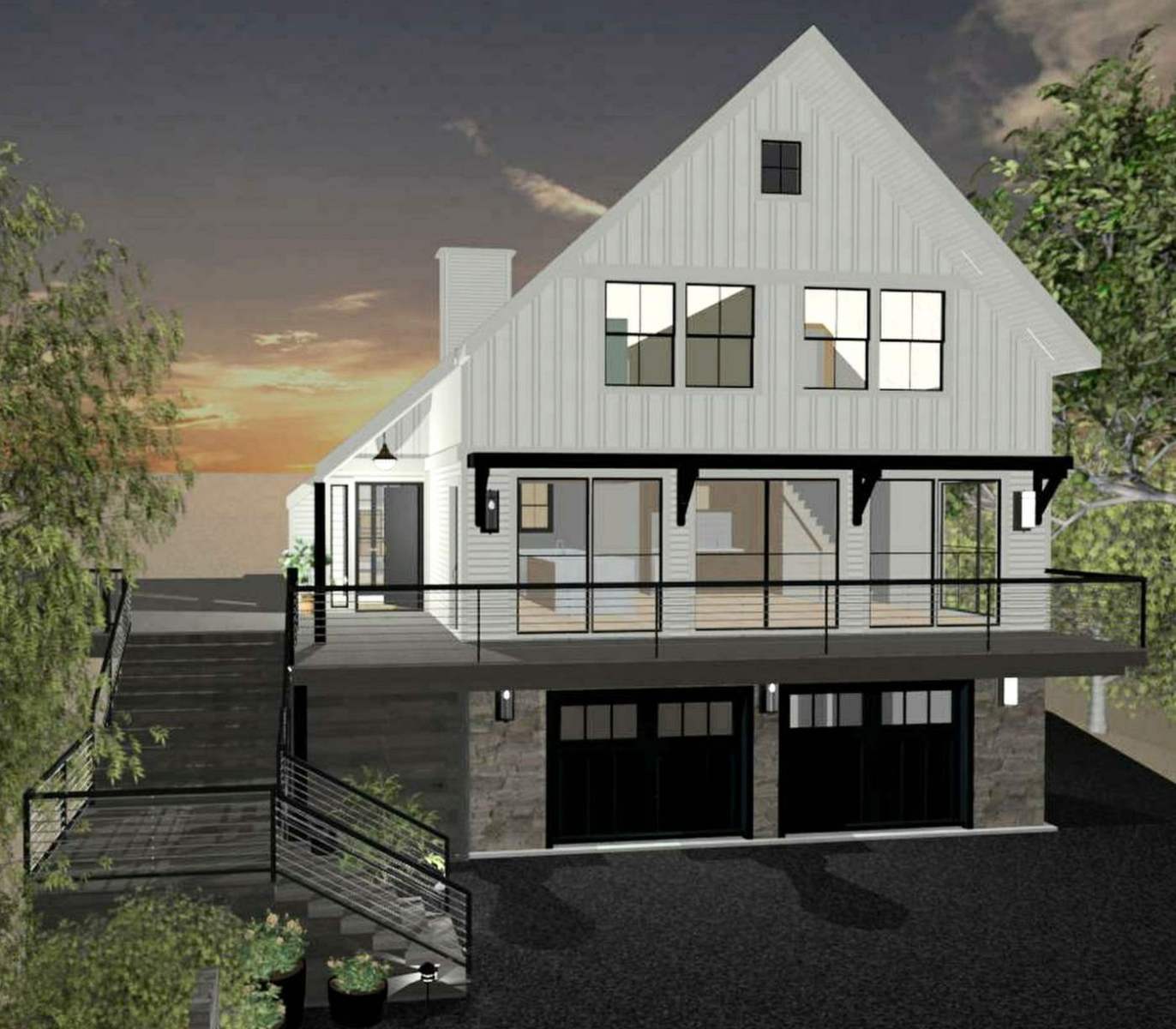 Bloxburg House Build Modern Farmhouse (INTERIOR AND EXTERIOR INCLUDED)