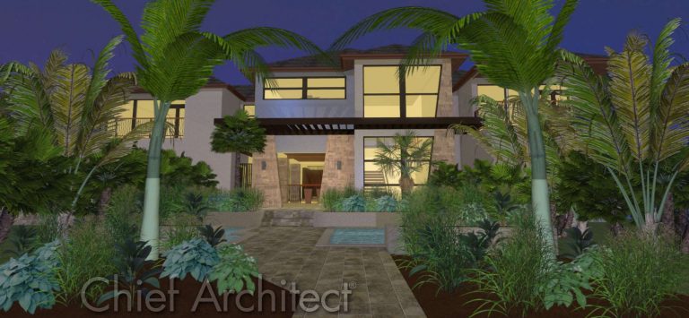Asian inspired modern home design.