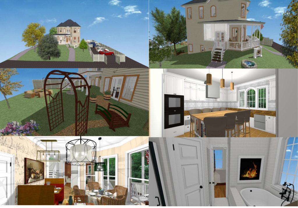 Colonial bed and breakfast residential design. 