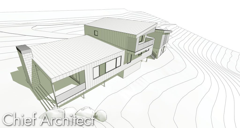 FHB California House Technical Illustration Rendering by Chief Architect Software