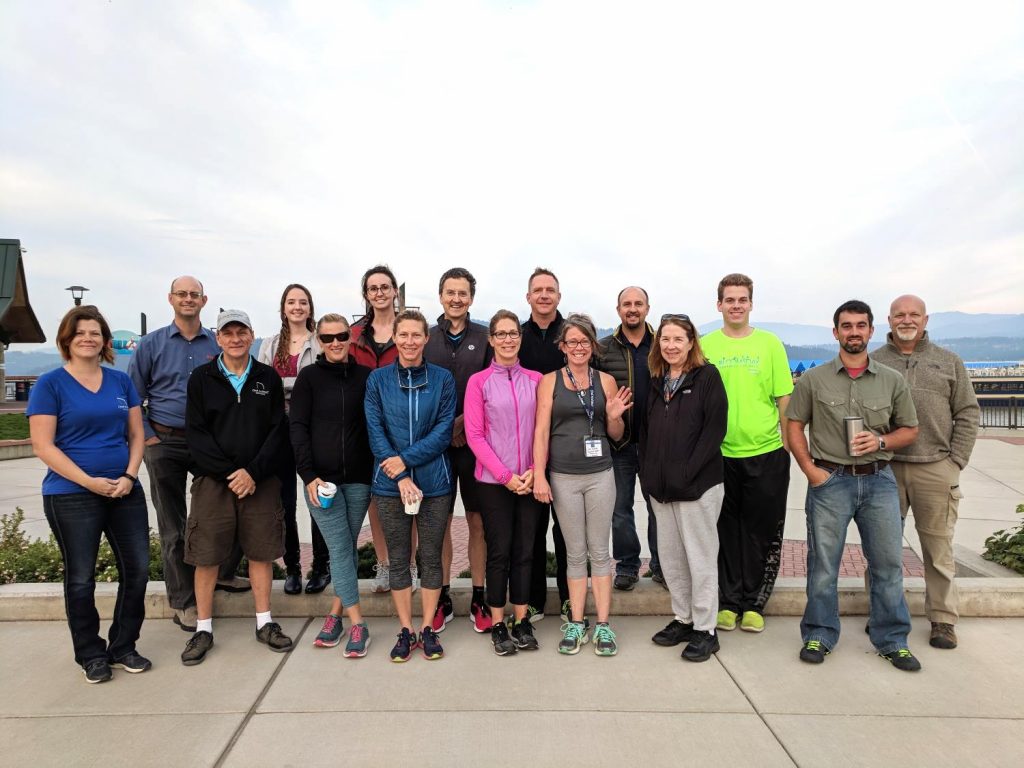 Chief Architect customers gathered for a morning hike at Tubbs Hill in Coeur d'Alene, Idaho.