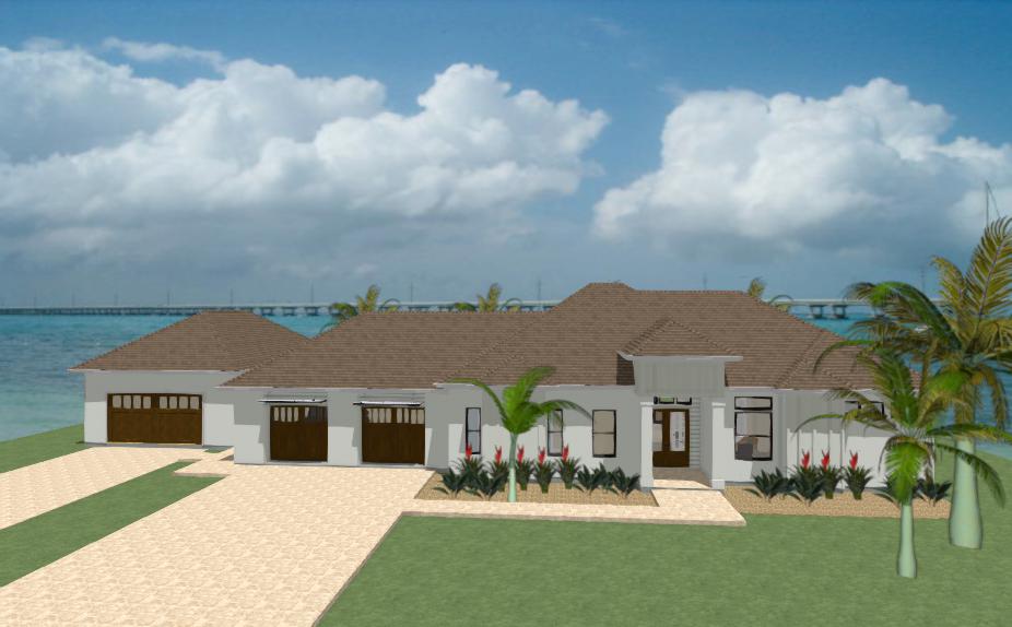 Florida beach house rendered in Chief Architect