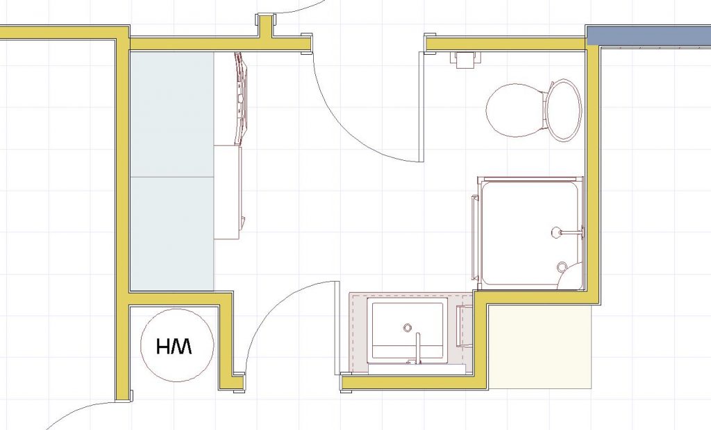 Write out beam porcelain bathroom laundry room layout Homeless ...