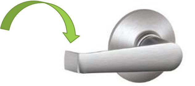 Door Lever with Return