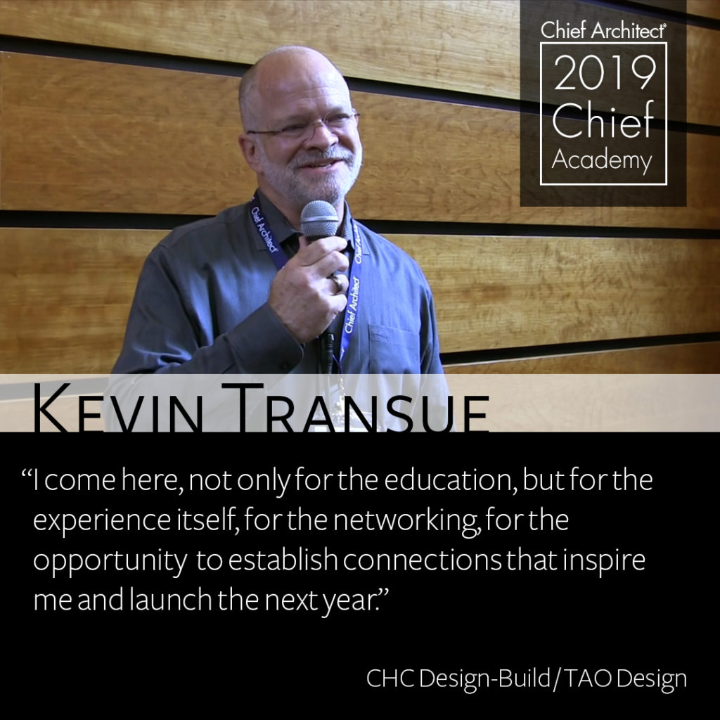 A photograph of Kevin Transue with his quote from his time at Chief Academy in September of 2019.