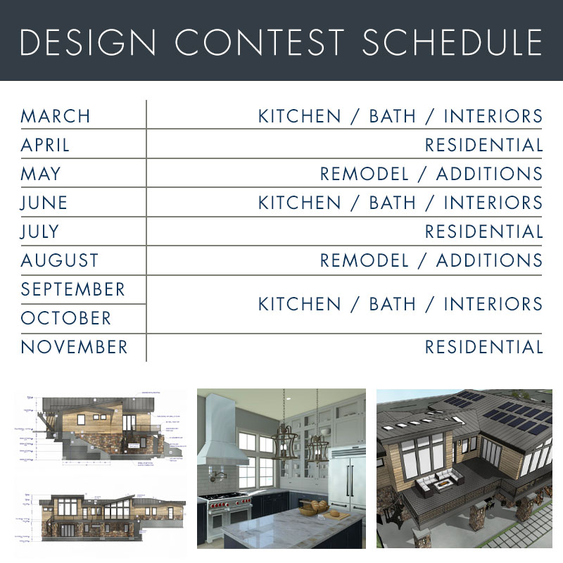 Chief Architect Design Contest Schedule for 2020.