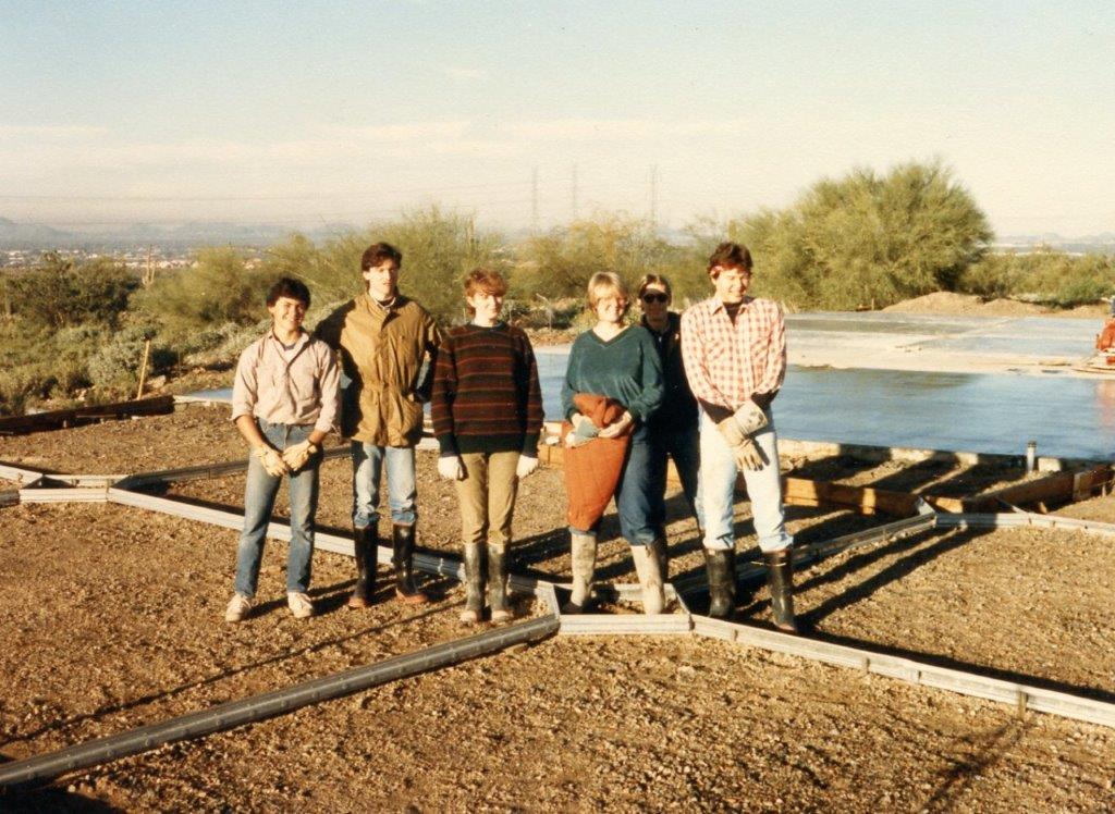 Michael Rust Pouring slab for Taliesin West Archive building