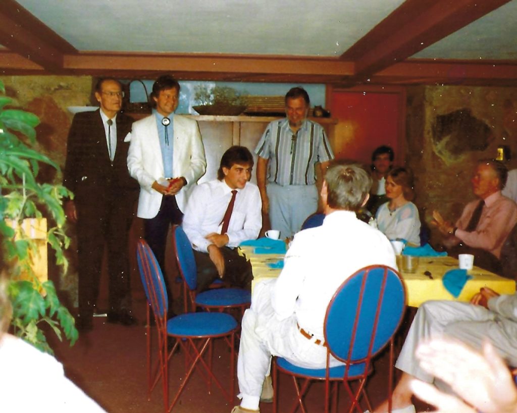 Michael Rust being presented with his Master of Architecture degree from The Frank Lloyd Wright School of Architecture. He was the school's third recipient of the prestigious degree.  