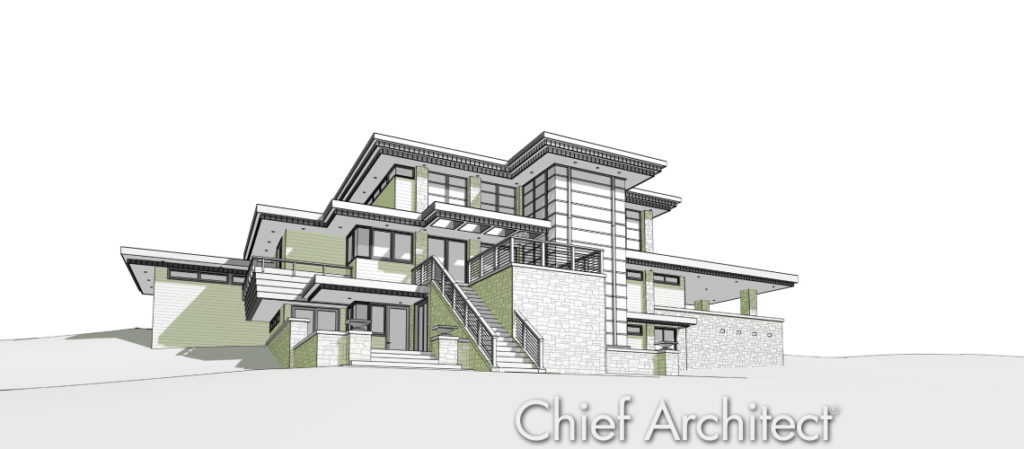 Chief Architect Home Design Software, residential rendering.