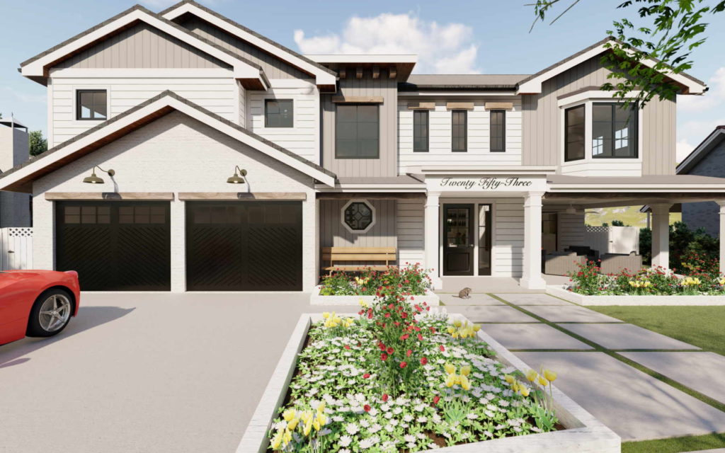 Two story home with front porch