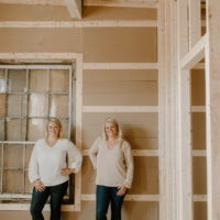 Kendra and Kerra at a construction site