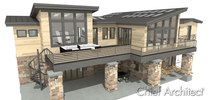 Render of the exterior of the Bachelor View Sample Plan