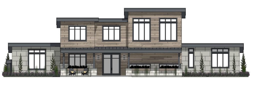 Front elevation of the Chief Architect Austin sample plan.