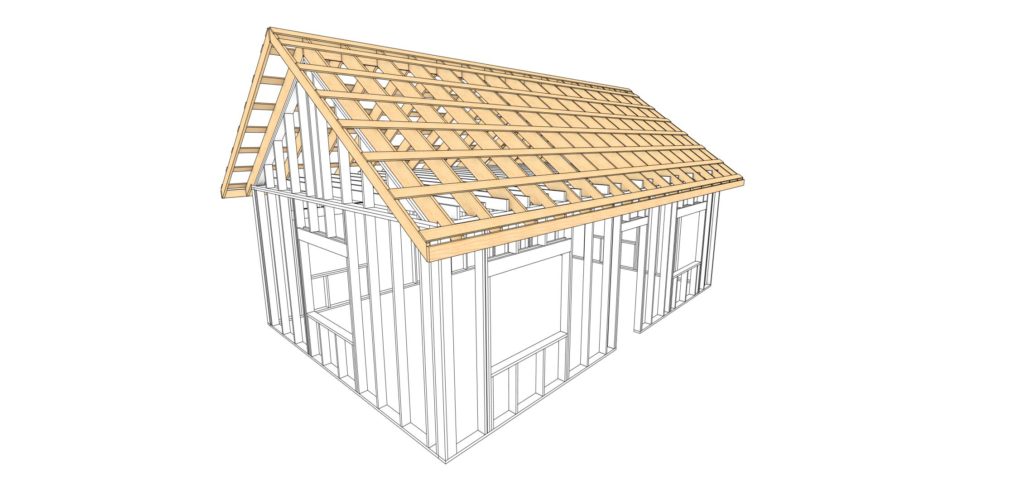 Purlins on a house designed in Chief Architect