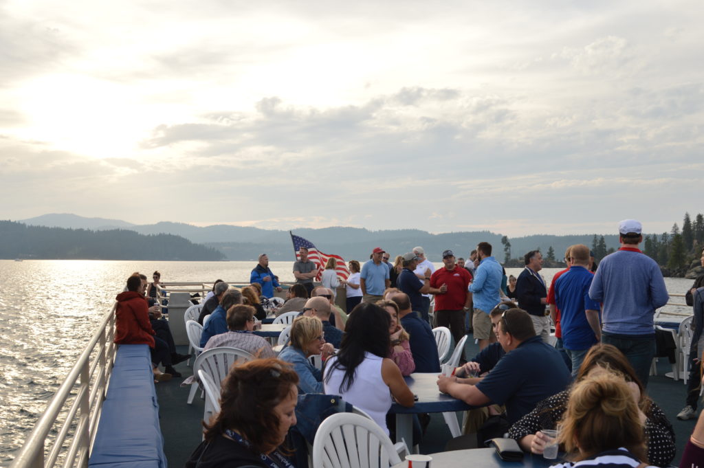 The cruise on Lake Coeur d'Alene during Chief Academy.