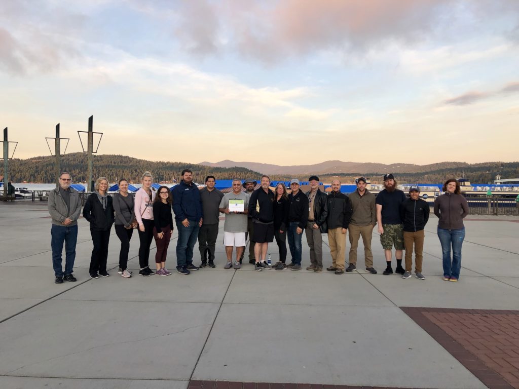 Attendees who participated in the group hike on Tubbs Hill in 2019.