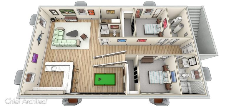 Building a modern L-shaped architect's house - floor plan & design