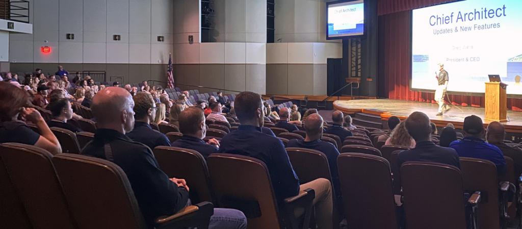 A theater full of people attending Chief Academy in Coeur d'Alene, Idaho.