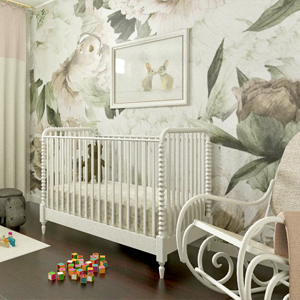 A kids nursery room designed in Chief Architect Software.