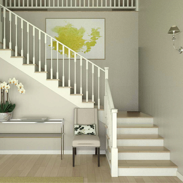 Animation of L-shaped stairs created automatically