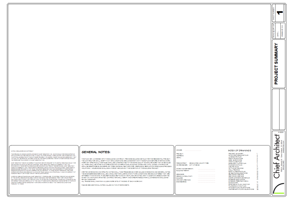 A Layout Template in Chief Architect