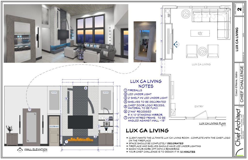 Lux CA Living Layout